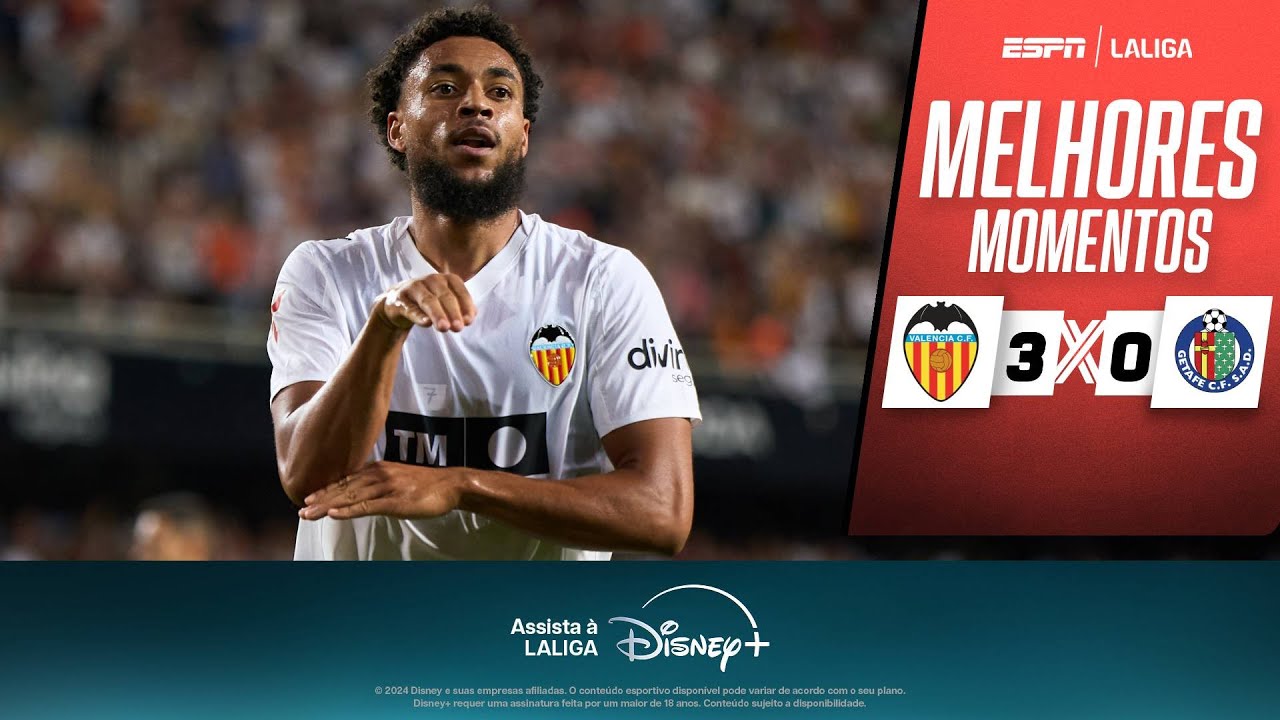 VALENCIA passeia sobre GETAFE e conquista primeira vitória em LALIGA; VEJA melhores momentos