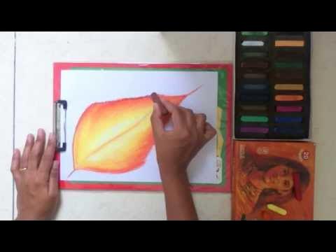 scenery drawing for kids using chalk pastel 