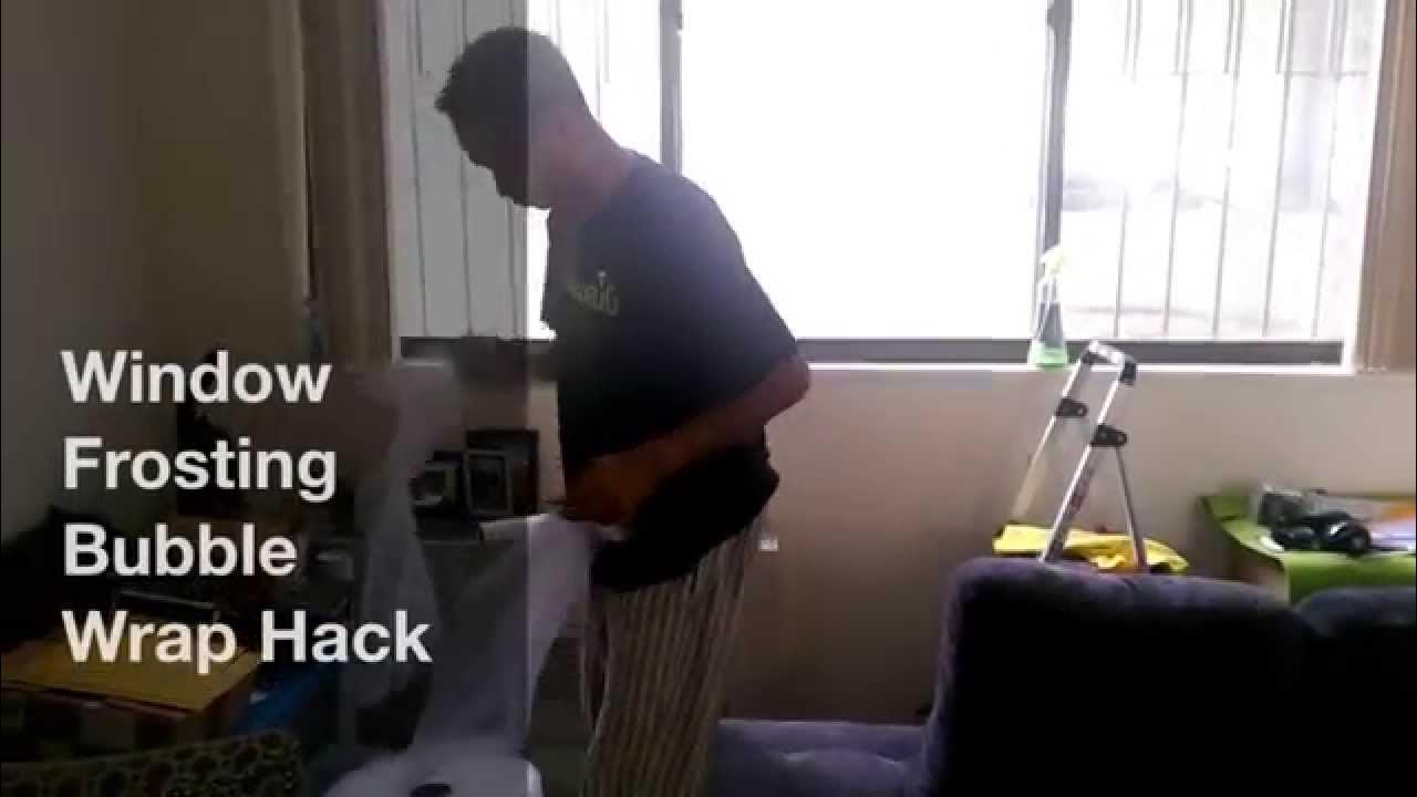 Window Frosting Bubble Wrap Hack YouTube