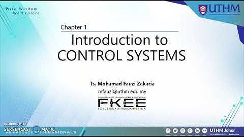 Introduction to Control Systems (FKEE - UTHM)