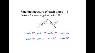 Unit 1 Day 3 Section 2 1 and 2 2 Perpendicular, Supp and Comp Angles