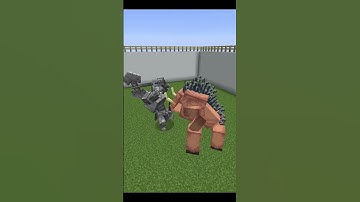 Ferrous Wroughtnaut vs Mutant Hoglin [Minecraft Mob Battle] #Shorts
