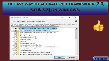 How to install/activate .Net Framework 2.0, 3.0, 3.5 on windows | Always Appear