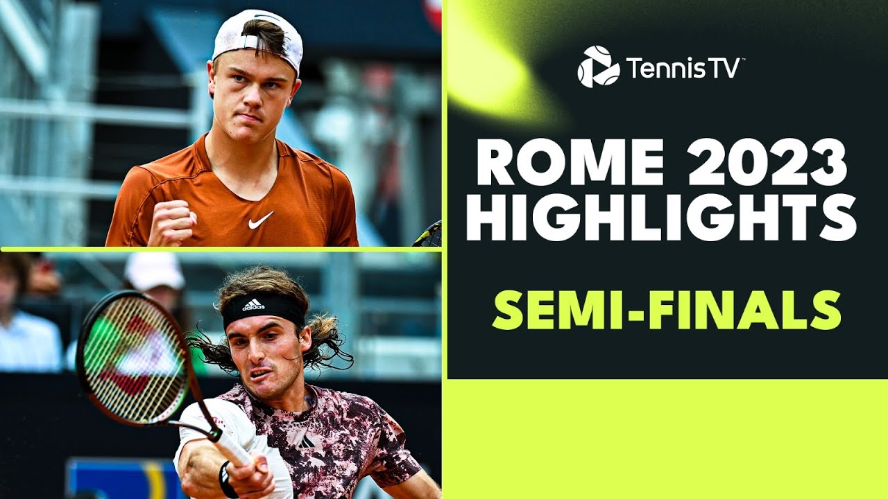 Medvedev Battles Tsitsipas; Rune vs Ruud Rome 2023 Semi-Final Highlights 