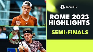 Medvedev Battles Tsitsipas; Rune vs Ruud | Rome 2023 Semi-Final Highlights