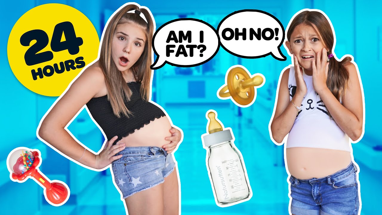 24 Hours Being PREGNANT Challenge in PUBLIC with TWINS **FUNNY REACTIONS**  🍼 🎀 | Piper Rockelle - YouTube