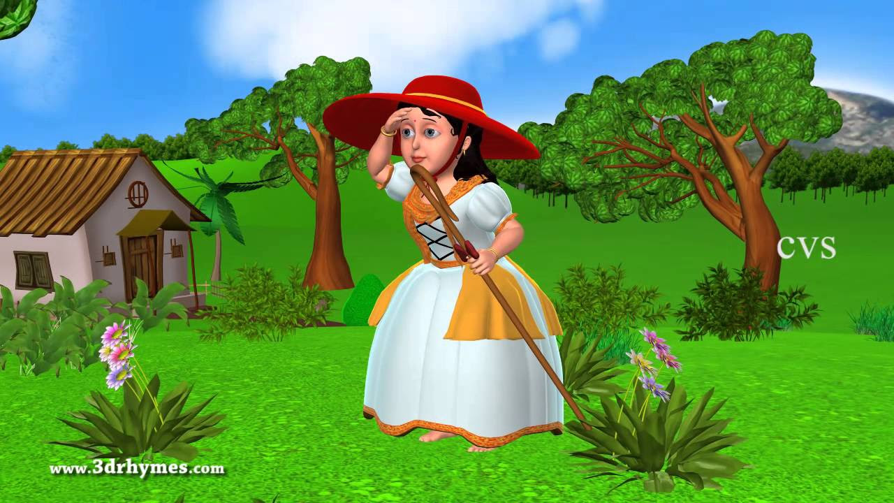 Little Bo Peep has Lost her Sheep   3D Animation English Nursery rhymes for children