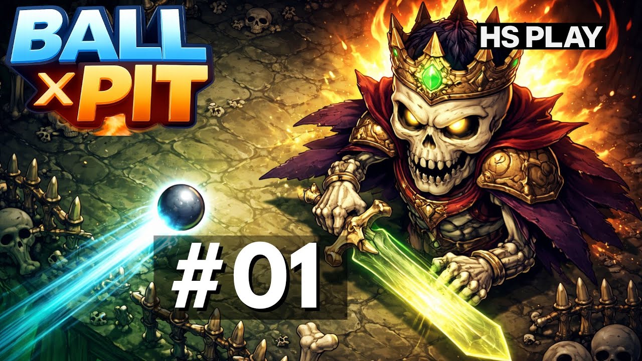 🎮 Ball x Pit #01 – O Pátio Ósseo e o Rei Esqueleto | Gameplay Sem Comentários (HS Play)