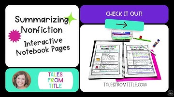 Interactive Notebook Pages for Teaching Summarizing Nonfiction | No-Prep & Editable Options