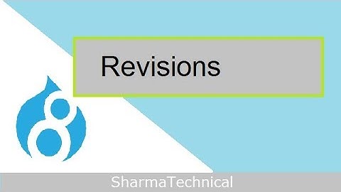 Revisions in Drupal 8