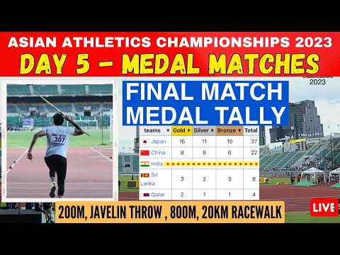 Final Medal 🏅 Tally After All Events | Asian Athletics Championships 2023