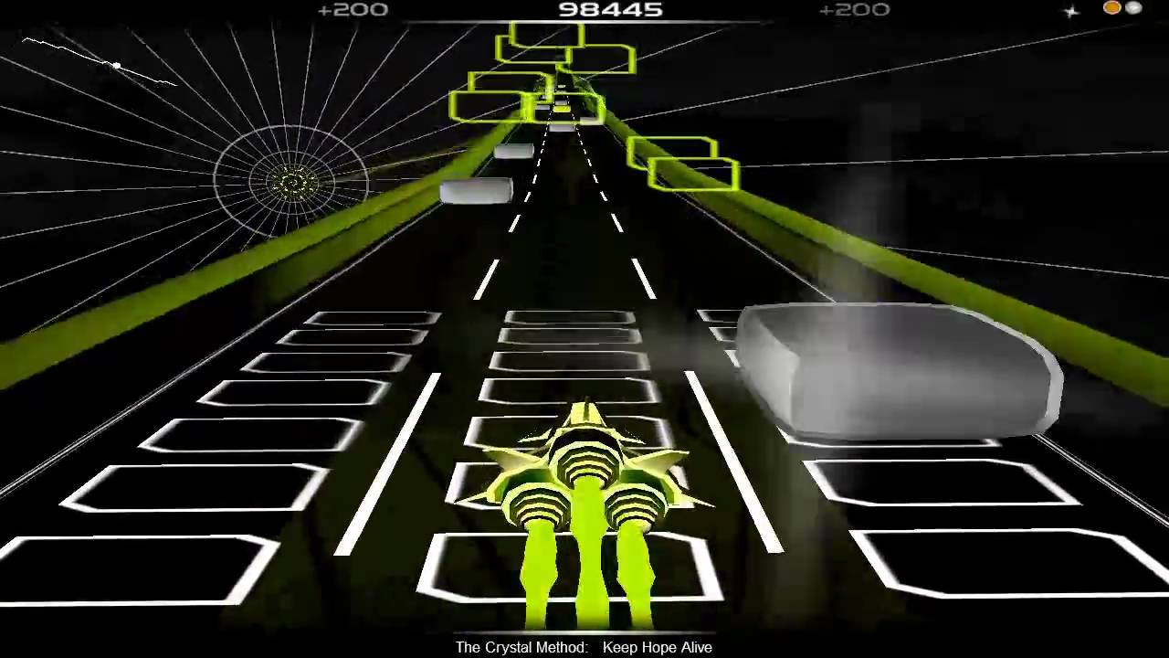 Audiosurf - The Crystal Method - Keep Hope Alive - YouTube
