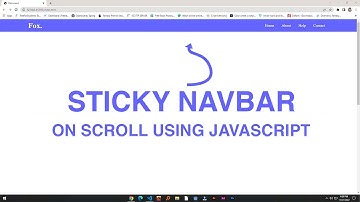 Sticky NAVBAR on scroll Using JAVASCRIPT | CSS | HTML