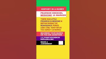 Master those Medicine 16 marks! #pearson #edexcel #gcsehistory Medical progress in the Renaissance?