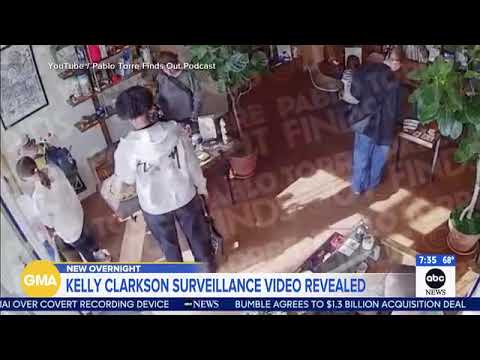Newly released surveillance video shows Kelly Clarkson in Brooklyn store