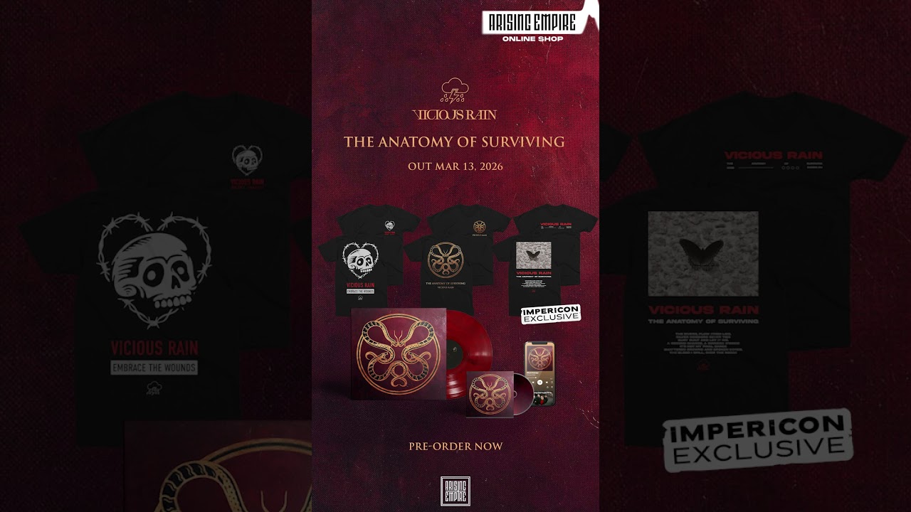 „The Anatomy Of Surviving“ is out 03.03.26. Pre-Order now via https://arisingempire.com/viciousrain