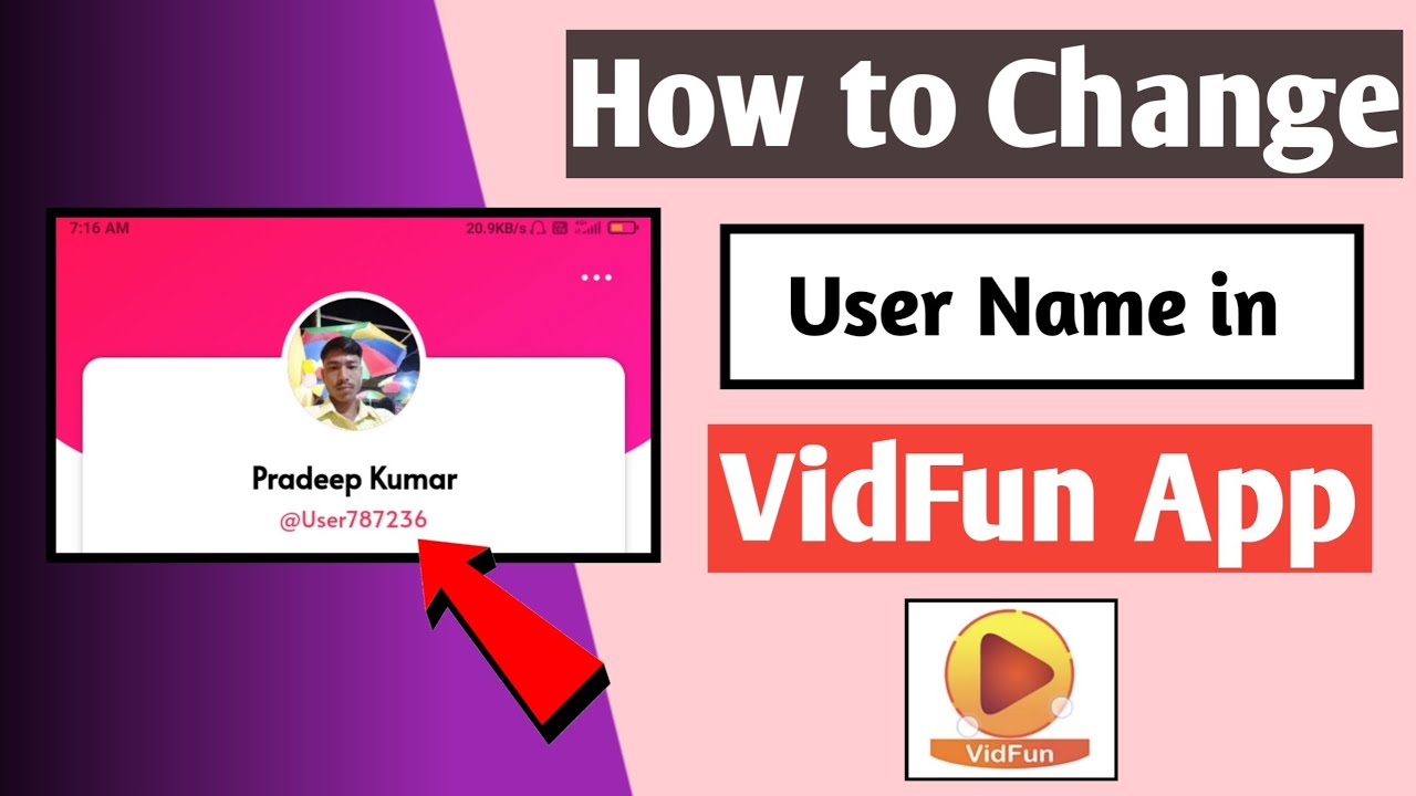 How To Change User Name In VidFun App VidFun App Ka User Name Change 