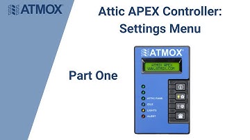 ATMOX APEX - Settings Menu - Part 1