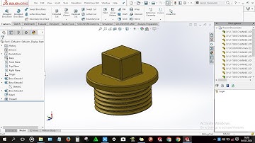 How to design Square plug in solidworks