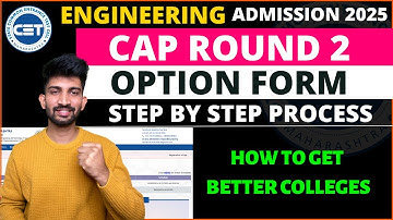 Engineering Cap Round 2 Option Form Filling 2025 | How to Fill Engineering Cap Round 2 Option form