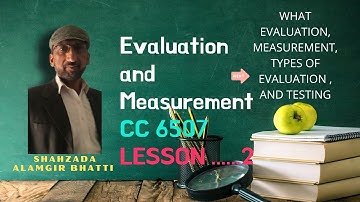 Evaluation and measurement. cc6507 # AIOU Ma Education