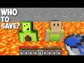 Who to SAVE FROM LAVA in Minecraft ? HAMOOD HABIBI or AVOCADOS FROM MEXICO !