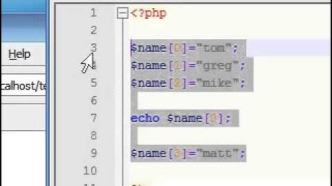 PHP Tutorial    12    Adding and Modifying Elements in an Array