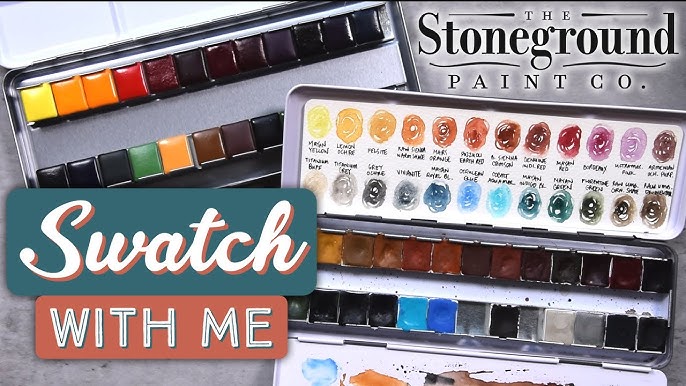 All my Shinhan Professional Designer's Gouache ✶ swatching and color mixing  (live replay) 