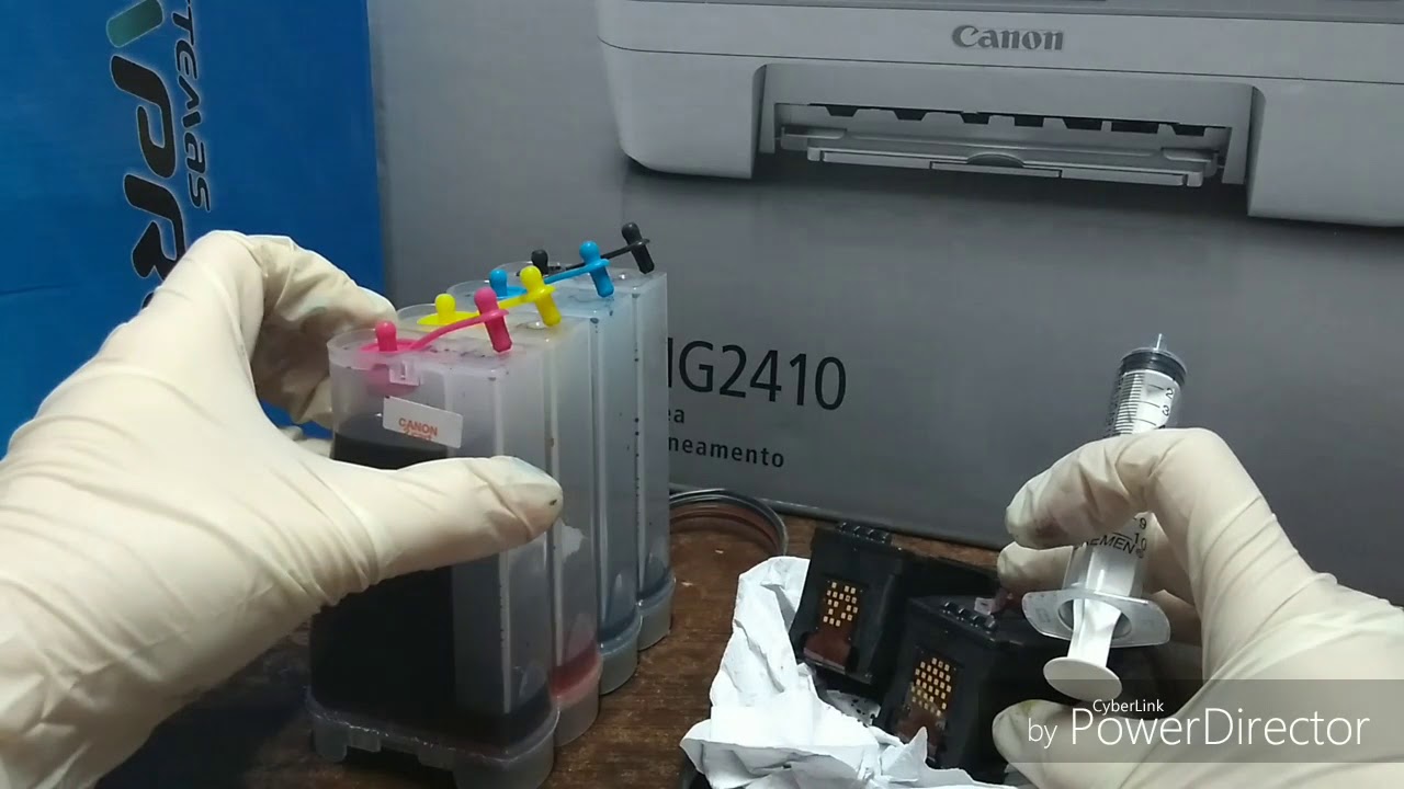 Cómo purgar canon o Hp de 2 cartuchos - YouTube