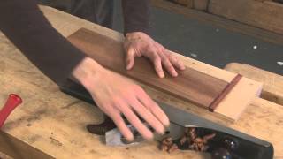 A hand tool pro demonstrates his tips and techniques for using a shooting board to true up furniture parts. Visit http://www.