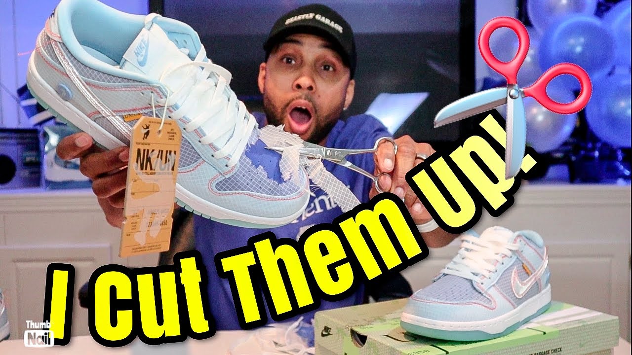 I CUT UP the Union x Nike Argon Dunks to Reveal the Shoe Underneath! WOW!  MUST SEE!