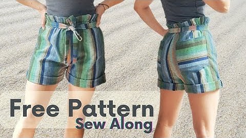 Mood Sewciety Piper Shorts Sew Along // DIY Elastic Waist "Paper Bag" Shorts Sewing Tutorial