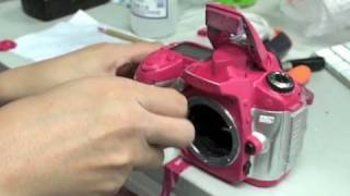 Guide on how to paint your DSLR pink