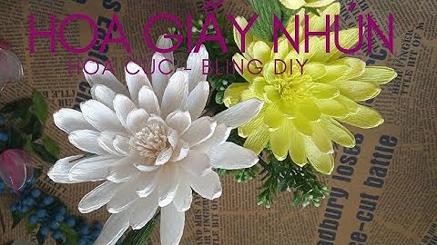 Chrysanthemum with crepe paper Làm hoa Cúc Đại Đóa giấy nhún #hoacuc #chrysanthemum #hoagiaynhun