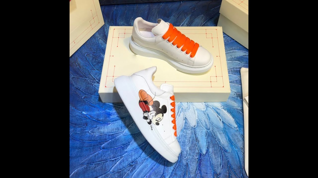 ALISANDRO MOQUEN MICKEY MOUSE LEATHER CHUNKY SOLE UNISEX SNEAKER 