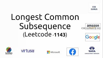 3. Longest Common Subsequence (Leetcode problem no.1143)