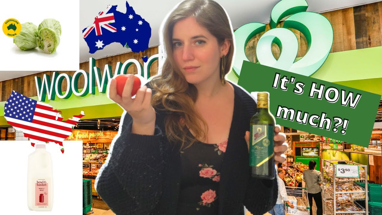 The Average Cost Of Groceries In Australia Vs America YouTube