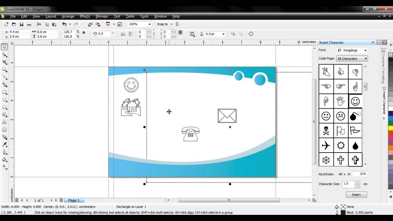  Tutorial  Membuat  Desain  KartuNama Corel Draw  X4 