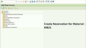 Create reservation of material in SAP MM || Reserve V2