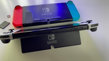How to insert MicroSD memory card in Nintendo Switch OLED or Switch V1 / V2