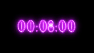 Purple Neon Vampire Timer 8 Minutes (Countdown)