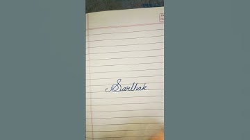 Write Sarthak.# handwriting # Cursive Writing.