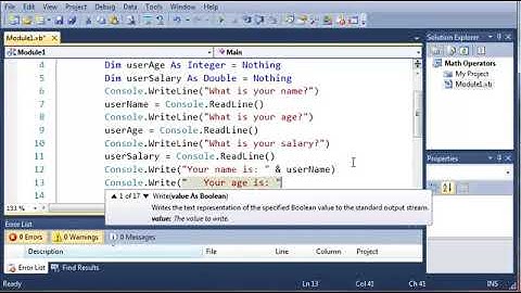 Visual Basic Tutorial   11   Getting User Input