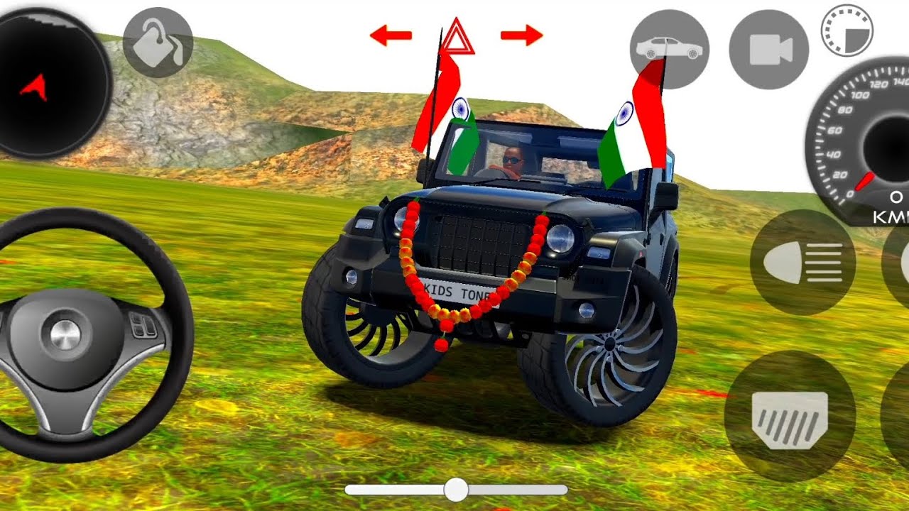 Modified Mahindra Thar😈Games:Indian Black Thar (Gadi Wala Games) Car Game Android Game - 