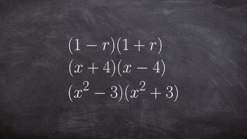 Multiplying the Difference of Two Squares - Math Tutorial