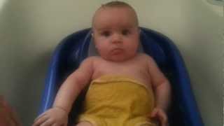 Bath time for Isaac