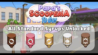 Papa's Scooperia - All Standard Syrups Unlocked (Rank 35) 