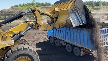Caterpillar 992G Wheel Loader Loading Trucks With One Pass - Sotiriadis/Labrianidis Mining Works