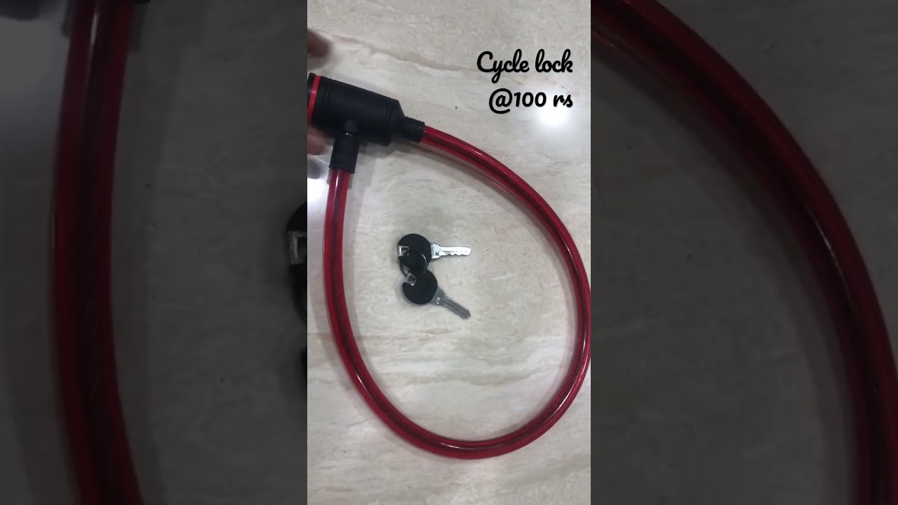 Heavy Duty Bike Cable Lock With Key | Anti-Theft Bicycle Lock