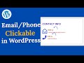How to Add Clickable Email Link &amp; Phone Number in WordPress | Easy Tutorial